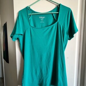 Torrid Blue Fitted Short Sleeve Tee